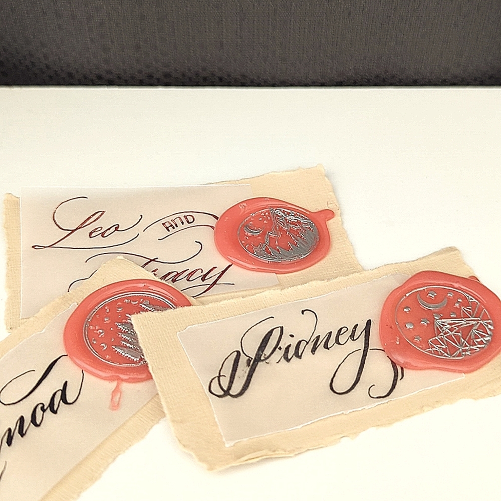 Calligraphy Cards, Name tags, Placeholders.